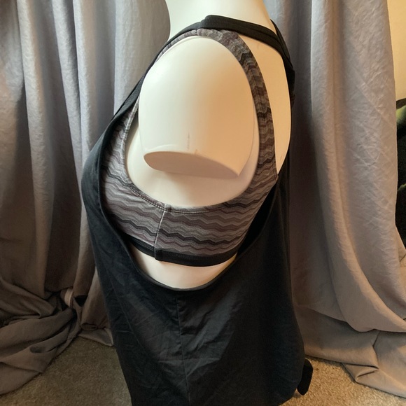 ☀️ Athlete Jacquard Back Tie Blousy Tankini Top - Picture 3 of 5